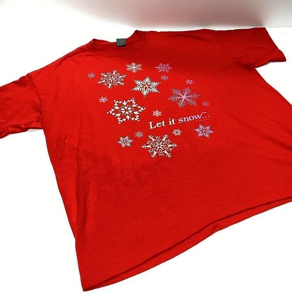 Vintage Platinum Plus T-shirt Christmas Let It Snow Single Stitch 4XL 1988 - Picture 2 of 10